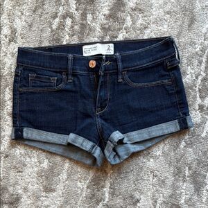 Abercrombie & Fitch Dark Blue Jean Shorts